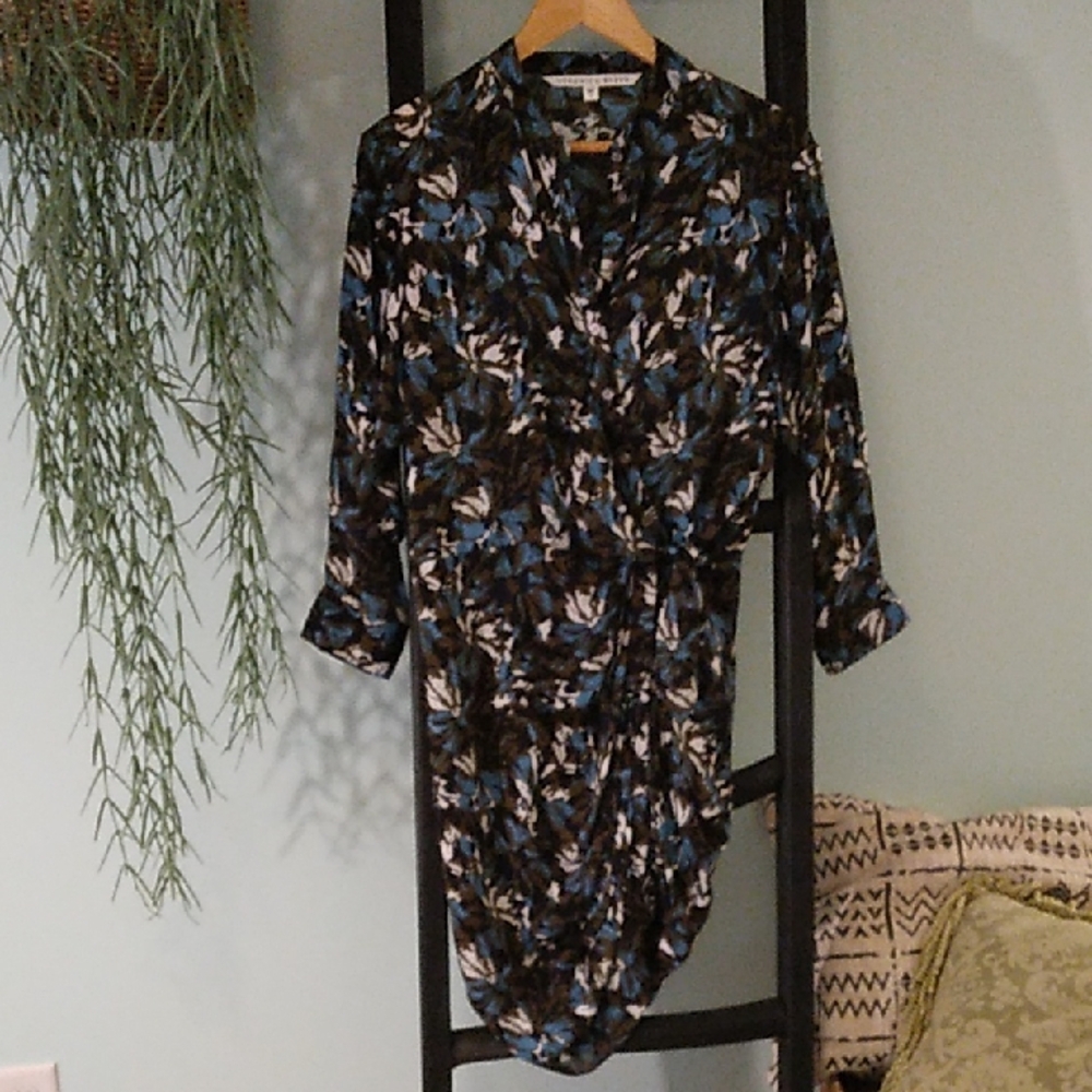 Veronica Beard Tie Waist Shirt Dress